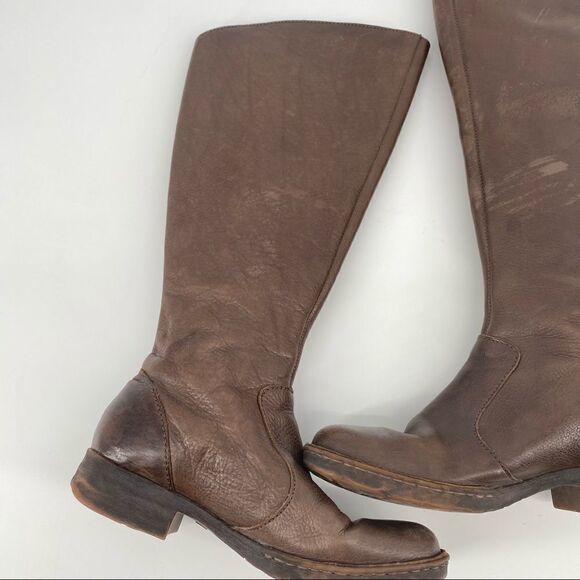 Born Women’s Dark Brown Leather Full Zip Riding Boots Size‎ 6 flannel lined - Picture 2 of 12